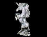6.5" Nine Dragon Jade Hand Carved Crystal Unicorn