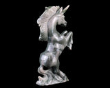 6.5" Nine Dragon Jade Hand Carved Crystal Unicorn