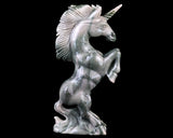 6.5" Nine Dragon Jade Hand Carved Crystal Unicorn