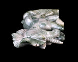 6.5" Nine Dragon Jade Hand Carved Crystal Unicorn