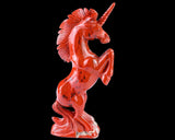 6.6" Red Jasper Hand Carved Crystal Unicorn