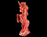 6.6" Red Jasper Hand Carved Crystal Unicorn