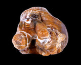 6.7" Chalcedony Hand Carved Crystal Bear