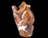 6.7" Chalcedony Hand Carved Crystal Bear