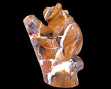 6.7" Chalcedony Hand Carved Crystal Bear