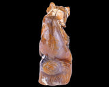 6.7" Chalcedony Hand Carved Crystal Bear