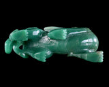 6.7" Green Aventurine Hand Carved Crystal Kylin