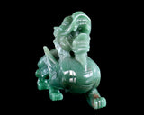 6.7" Green Aventurine Hand Carved Crystal Kylin