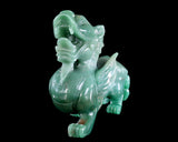 6.7" Green Aventurine Hand Carved Crystal Kylin