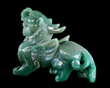 6.7" Green Aventurine Hand Carved Crystal Kylin