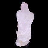 6.7" Rose Quartz Hand Carved Crystal Parrot