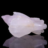 6.7" Rose Quartz Hand Carved Crystal Parrot