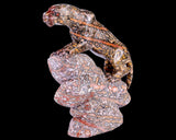 6.8" Red Leopard Skin Jasper Hand Carved Leopard
