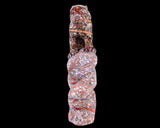 6.8" Red Leopard Skin Jasper Hand Carved Leopard