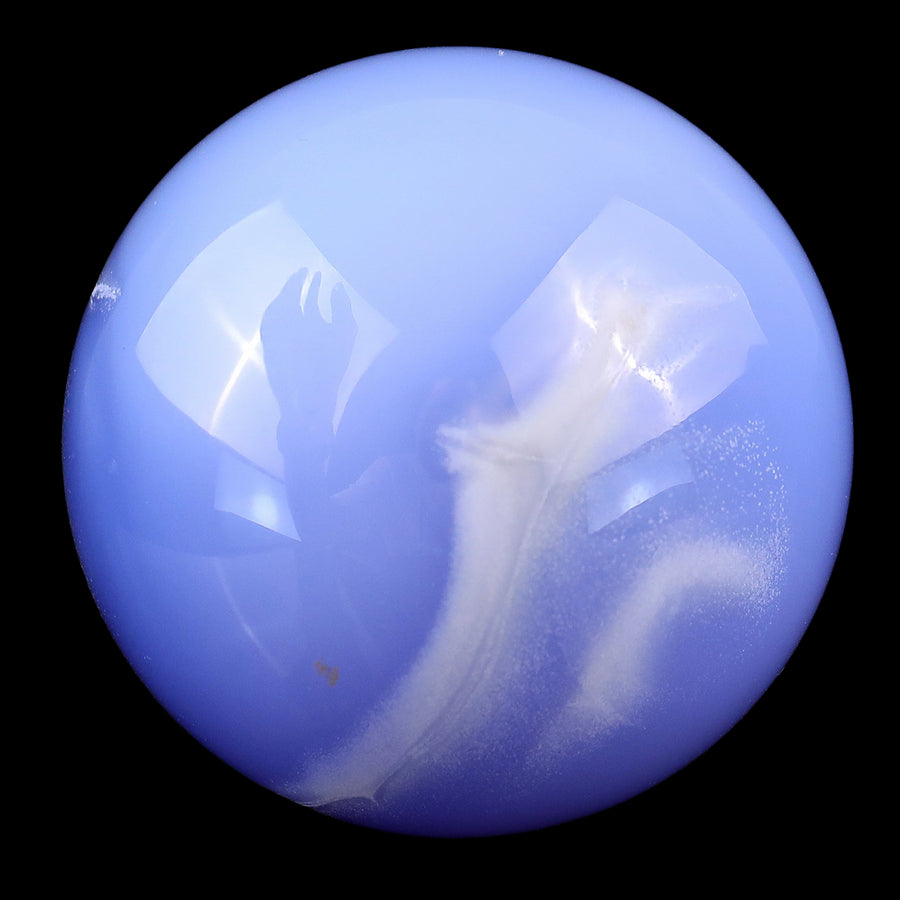 60mm Blue Chalcedony Hand Carved Crystal Sphere