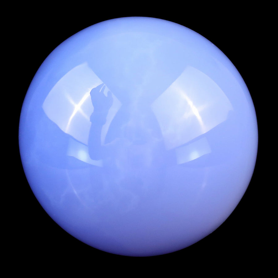 70mm Blue Chalcedony Hand Carved Crystal Sphere