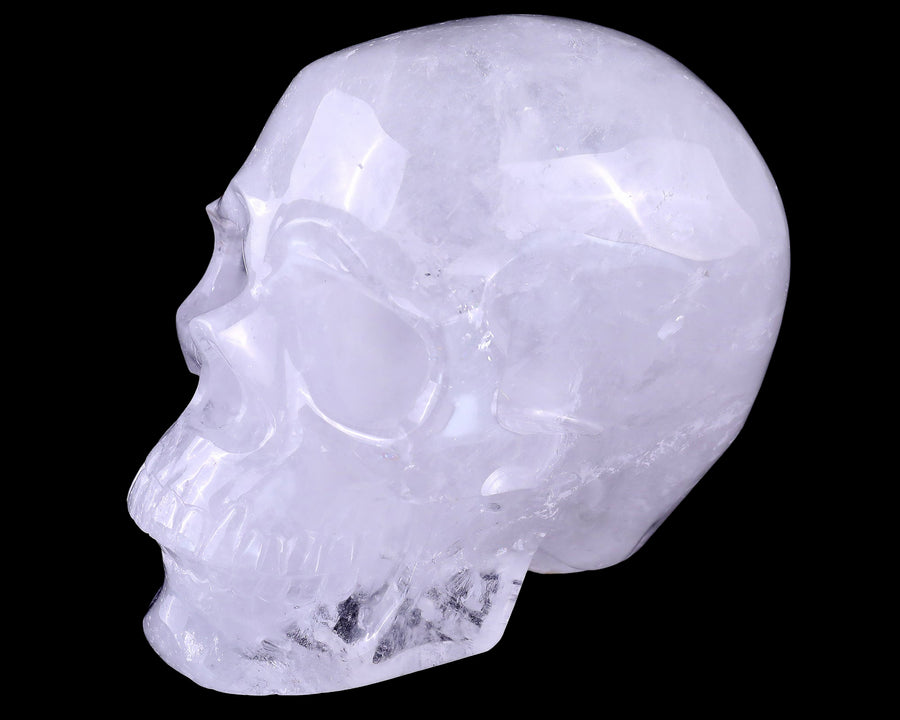 7.0" Angolan Quartz Hand Carved Realistic Skull