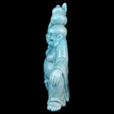 7.1" Amazonite Hand Carved Crystal Buddha