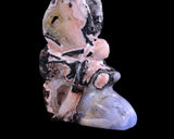 7.4" Blue Chalcedony Hand Carved Flower Faerie
