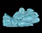 7.5" Amazonite Hand Carved Crystal Buddha