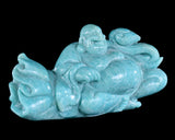 7.5" Amazonite Hand Carved Crystal Buddha