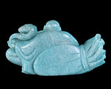 7.5" Amazonite Hand Carved Crystal Buddha
