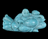 7.5" Amazonite Hand Carved Crystal Buddha