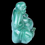 7.5" Green Aventurine Hand Carved Crystal Buddha