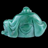 7.5" Green Aventurine Hand Carved Crystal Buddha
