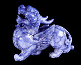 7.2" Blue Aventurine Hand Carved Crystal Kylin