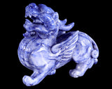 7.2" Blue Aventurine Hand Carved Crystal Kylin
