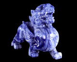 7.2" Blue Aventurine Hand Carved Crystal Kylin