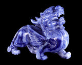 7.2" Blue Aventurine Hand Carved Crystal Kylin