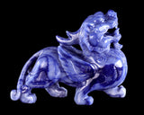 7.2" Blue Aventurine Hand Carved Crystal Kylin