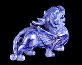 7.2" Blue Aventurine Hand Carved Crystal Kylin