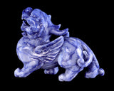 7.2" Blue Aventurine Hand Carved Crystal Kylin