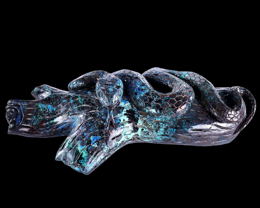8.0" Phoenix Stone Hand Carved Crystal Snake