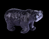 8.7" Black Stone Hand Carved Realistic Polar Bear