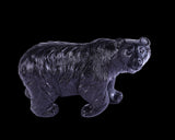 8.7" Black Stone Hand Carved Realistic Polar Bear