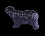 8.7" Black Stone Hand Carved Realistic Polar Bear