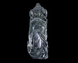 8.7" Nine Dragon Jade Hand Carved Crystal Wolf