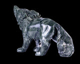 8.7" Nine Dragon Jade Hand Carved Crystal Wolf