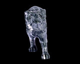 8.7" Nine Dragon Jade Hand Carved Crystal Wolf