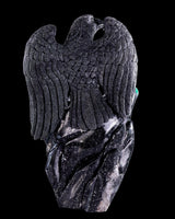 9.4" Emerald Hand Carved Eagle Catching Snake
