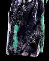 9.4" Emerald Hand Carved Eagle Catching Snake