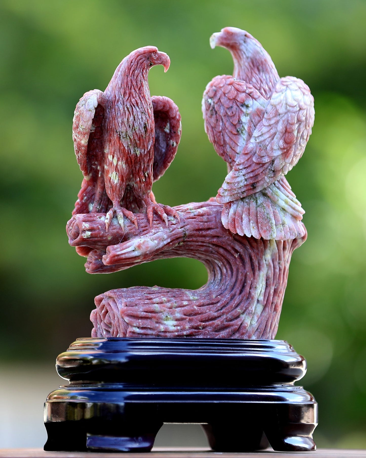 Kindred Vein 9.4" Red Agate Hand Carved Crystal Eagle Sculpture (SKU: 3100405) - Photo 2