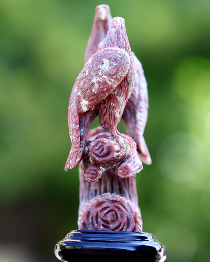 Kindred Vein 9.4" Red Agate Hand Carved Crystal Eagle Sculpture (SKU: 3100405) - Photo 3