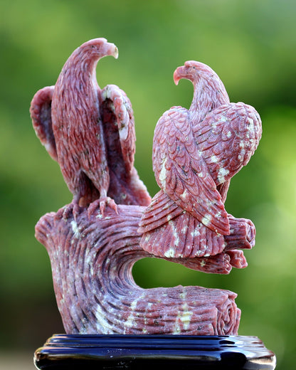 Kindred Vein 9.4" Red Agate Hand Carved Crystal Eagle Sculpture (SKU: 3100405) - Photo 4