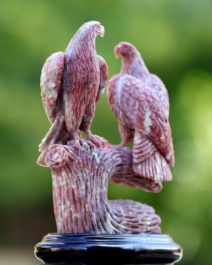 Kindred Vein 9.4" Red Agate Hand Carved Crystal Eagle Sculpture (SKU: 3100405) - Photo 7