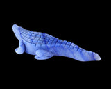 12.2" Blue Aventurine Hand Carved Crystal Crocodile